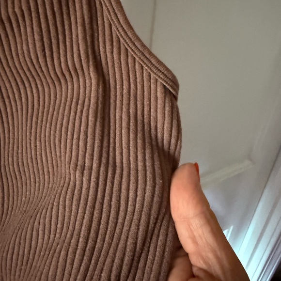Gypsy and Jade Brown Sleeveless Ribbed Bodysuit - Picture 3 of 4